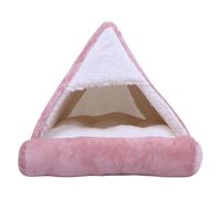 Xiuganpo Foldable Pet Bed, Super Soft Cotton PP Calming Cave Design Cat Cave Bed, Dog Tent with Space Saving Foldable Portable for Indoor Puppy Cats Small Dogs