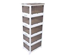 Xiuganpo Foldable Storage Box with Wheels, 5 Opening Ways Transparent (5