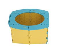 Xiuganpo Foldable Toddler Potty, Lightweight and Easy to Use, for Camping, Traveling and Long Distance Riding (Blue Yellow)