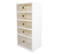 Xiuganpo Foldable Transparent Shoe Cabinet Space Saving Shoe Storage Box Shoe Shelf Cabinet Shoe Storage Cabinet Shoe Shelf Shoe Organizer for Clothes Toys (1 Tall 4 Short)