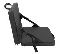 Xiuganpo Folding Stadium Seat Cushion with Thick Padding and Back Support for Outdoor Sports Events Portable Handle Oxford Cloth 15.4 X 13.8 X 2in (Black)