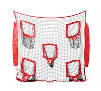 Xiuganpo Football Training Net, Premium Polyester Throwing Target Practice Net with 3 Target Pockets for Rugby Football Accuracy Training, Easy Setup 6.9x6.9ft