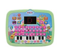 Xiuganpo French Learning Tablet for Children, Engaging LED Screen Educational Device, Early Language Development, Size 18x24cm (Green)