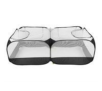 Xiuganpo Gallinero Gallinero, Gallina Fabric, Chicken Cooperative, Transparent Network Rabbit for Chicken Pet Pets (Black)