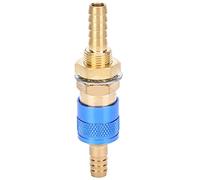Xiuganpo Gas Adapter Precision Brass Quick Hose Connector Fitting for MIG TIG Welder Torch, Wear-Resistant Water Cooled Adapter for Inner Diameter M8 Hose, for Welding Professionals (Blue)