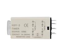 Xiuganpo H3Y 2 Power On Delay Timer Relay 12VDC 8 Pin Adjustable 0 60 Seconds Automatic Control with Transparent Dial & Galvanized Copper Pins for Industrial Remote Control Mechatronics (60S)