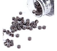 Xiuganpo Hair Extension Rings Silicone Lined Soft Hair Extension Loops Beads for Comfortable Styling 3X5mm 200/500 PCS (1000pcs)