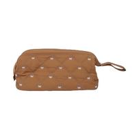 Xiuganpo Hair Tools Travel Bag, Quilted Hair Tools Carrying Case with Sturdy Wide Opening, Large Capacity Design, Efficient & Utility Dryer Storage Case for Home and Travel (Caramel)