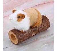 Xiuganpo Hamster Tunnel Animal Tunnel Cute Appearance Chew Toy Exercise Tube Wooden Guinea Pig for Hamster Rabbit Ferret (Large)