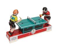 Xiuganpo Handmade Vintage Tinplate Toys Clockwork Metal Table Tennis Player for Personalized Theme Museum, 12.45oz