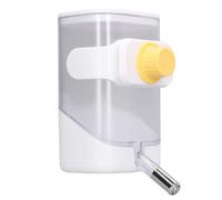 Xiuganpo Hanging Dog Water Dispenser, Reusable Automatic Pet Water Bottle for Cage Crate for Cat, Dog, Chinchilla, Stainless Steel Ball 3.9 X 4.7 X 6.9in (White)