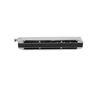 Xiuganpo Harmonica 16 Holes 64 Notes Harmonica Chromatic Scale C Key for Beginners, Portable Metal Instrument for Playing, Great Birthday and Holiday, Silver