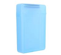 Xiuganpo HDD/SSD Shockproof Anti-static Storage Case for 3.5in Hard Disk, ABS Transparent Box for Protecting Hard Drive From Physical Damage, Moisture-proof Disk Holder for Long-term Use (Blue)