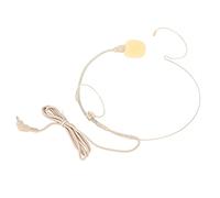 Xiuganpo Head-Mounted Microphone with Ear Hook, High Sound Quality Beige Mini Microphone, 0.8oz for Conference Broadcast Rooms, Commentary, Guides, Interviews, etc.