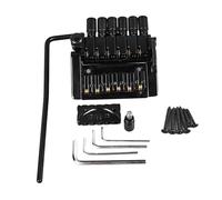 Xiuganpo Headless Guitar Bridge, 6 String Fixed Roller Saddle Tremolo System with Gear String Device, for Electric Guitar Parts Replacement