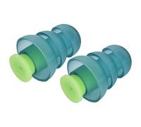 Xiuganpo Hearing Protection Silicone Earplugs Comfortable with 25db Noise Reduction for Long-Term Use in Sleep Travel Blue Yellow