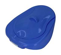 Xiuganpo Heavy Duty Nursing Bedpan with Lid Thickened PP Plastic for Elderly Bed Bound Adults At Home and Hospitals 275x364mm (Dark Blue)