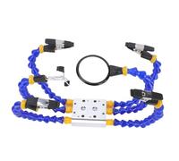 Xiuganpo Helping Hands Soldering Station, 360 Adjustable Arms with Spring Loaded Quick Clamp and Magnifier, Soldering Kit for Electronic Repair Industrial Welding Jewelry Crafts