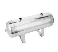 Xiuganpo High Pressure Stainless Steel 10L Air Reservoir Tank for Industrial Production, Mirror Horizontal 5-Port Gas Storage Tank for Automotive Energy Storage, 304 Stainless Steel, 6.3" X 18.9" X