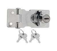 Xiuganpo High Strength Keyed Hasp Lock Twist Knob Safety for Drawers Mailbox Cabinet Doors, 2 Packs Zinc Alloy Locking Hasp for Security