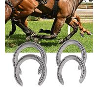 Xiuganpo Horse Shoe Sturdy Long Service Life Equipment for Horse Racing, 4Pcs Horseshoe Kit Alloy Riding Accessory (4)