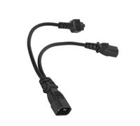 Xiuganpo IEC 320 C14 Male for C13 and C5 Female Splinter Adapter Cable, 1 Foot Long PVC External Cover 10a 250 V Ofc Ladder Reinforced Design Current Cable for PC