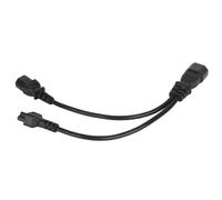 Xiuganpo IEC 320 C14 Male to C13 and C5 Female Splitter Adapter Cable, OFC Conductor Power Cable Reinforced Design Effective Conversion PVC Outer Cover 1ft Long for PC