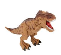 Xiuganpo Interactive Light Sound Dinosaur Model with Walking and Egg Laying Function for Children, Made of Non- ABS Material, Available in Brown and Blue (Spray egg laying dinosaur (brown))