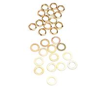 Xiuganpo Jack Metal Washer, High Hardness Standard Sizes G3/8 Nuts with 0.8mm Pitch for Electric Guitar and Bass (Gold)