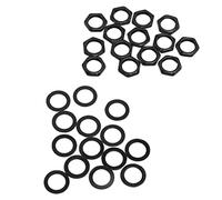 Xiuganpo Jack Metal Washer, High Hardness Standard Sizes G3/8 Nuts with 0.8mm Pitch for Electric Guitar and Bass (Black)