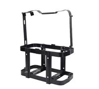 Xiuganpo Jerry Can Mount Brackets, Lockable Jerry Gas Can Holder Rack, Carbon Steel U Shape Clasp Gas Can Mount for Outdoor Activities, Camping, 5 Gallon and 2.5 Gallon Oil Drums