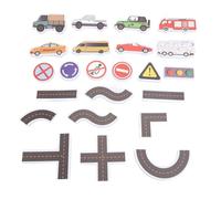 Xiuganpo Kids' Bath Tub City Puzzle Toy Set Safe EVA Baby Bathtub Stickers 23 Pieces Kids Bath Toys for Interactive Play