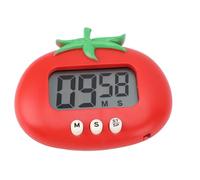 Xiuganpo Kids Digital Timer Cute Tomato with Loud Alarm for Kitchen Cooking Learning Perfect for Students Teachers ABS and Magnetic 1 Piece