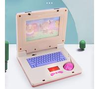 Xiuganpo Kids Educational Laptop Toy, High Simulation Design with Light Music for Learning English, Portable Size, 1 Unit (Purple)