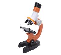 Xiuganpo Kids High Definition Microscope Promoting Hands-On Learning for Middle School Students with 4 Blank Glass Slides for Science Experiments (Orange)