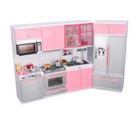 Xiuganpo Kids Plastic Multifunctional Kitchen Playset for Home with Simulation Design for Toddlers, Durable Material, Safe & Non-, Cooking and Refrigerator Storage, Holiday Parties, Kindergarten