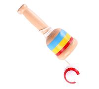 Xiuganpo Kids' Solid Wood Catching Cup Game for Spatial Awareness and Concentration, Paddle Ball Toy for Family Entertainment (White)