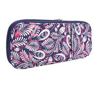 Xiuganpo Knitting Needle Case Crochet Bag Oxford Cloth Storage Organizer Double Compartments Semi Elastic Cover Portable Travel Home Premium Durable Craft Accessories (Oxford Cloth 2)