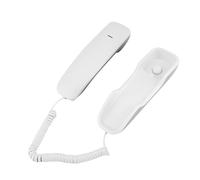 Xiuganpo Landline Wall Telephone to Redial the Last Number with Clear and Mute Function, Ideal for Hotel Rooms (White)