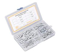 Xiuganpo Large Flange Blind Rivet 180Pcs Assortment Kit Reliable Work for Protecting Soft Material Ideal for Riveting Tool