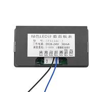 Xiuganpo LED Digital Counter for Automation Equipment and Test Equipment, 4-Digit Blue/Green/Red Panel Counter with Cable for Industrial Use (Green)