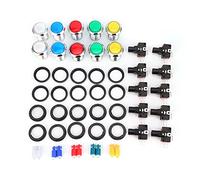 Xiuganpo LED Push Button 32mm, 5V, 25mm Mounting Hole, 10 Pack