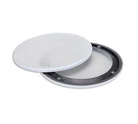 Xiuganpo Loudspeaker Protection Decorative Cover Strong Metal Speaker Cover for Car Home 2PCS 5inch Mesh Sound for Small Speakers, Metal Cold Rolled Steel + ABS Black+Black, Silver+, Golden+,