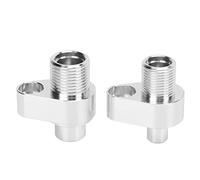 Xiuganpo LS AC Compressor Adapter Fittings 8AN 10AN, Durable Aluminum Replacement Kit for Compressors, Perfect for LS Swap, 2 Pack