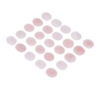 Xiuganpo Meditation Stone Set with Ancient Carved Fotak Runes - Set of 25 Stones for Healing, Decompression (Pink)