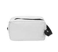 Xiuganpo Men Travel Toiletry Bag Water Nylon Hanging Toiletry Organizer with Mesh Pockets for Business Trip, Shaving Kit Portable Dopp Kit for Essentials Accessories (White)