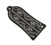 Xiuganpo Metal Truss Rod Cover Exquisite Pattern Decoration Long Lasting Screws Included for Guitar Players Black