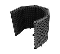 Xiuganpo Microphone Isolation, Professional Noise Reduction 5 Panel Portable Foldable Sound Absorber, Portable Mic with High Density EVA Foam for Studio Recording Podcast Broadcasting