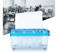 Xiuganpo MINI Desktop Hand Shredder A4 Manual Paper Cut Confidentiality Machine, Small Size Easy to Use for Home Office Workers Blue