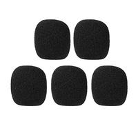 Xiuganpo Mini Microphone Windscreens Foam Covers Pack of 5pcs, Black, Reduce Wind Noise for Lapel and Headset Mic (A Type)